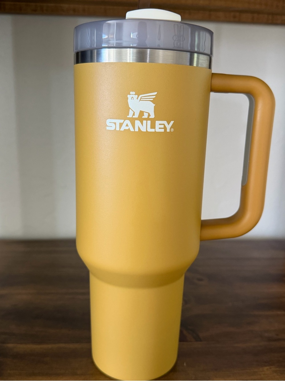 Stanley Mustard Yellow Insulated Travel Mug 40oz with custom dyed lid